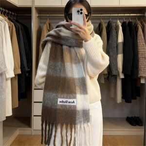 Acne Multicolor Plaid Scarf